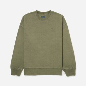 NWT Saturdays | Ari Pigment Dyed Crew in Army Green